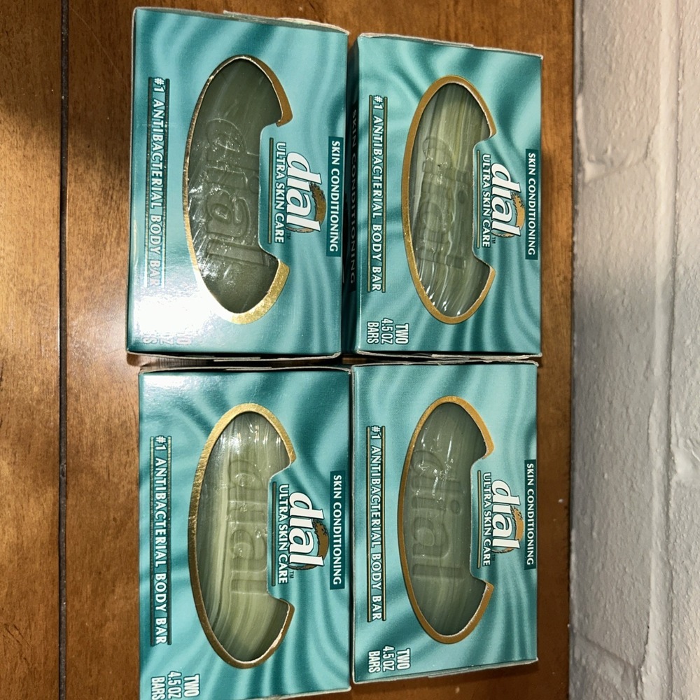 4 Pkgs Vintage Dial Bar Soap 1995 Bath Size 4.5 Oz Ultra Skin Care Skin Cond